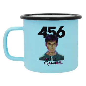 Squid game 456 Gi-Hun, Κούπα Μεταλλική εμαγιέ ΜΑΤ σιέλ 360ml