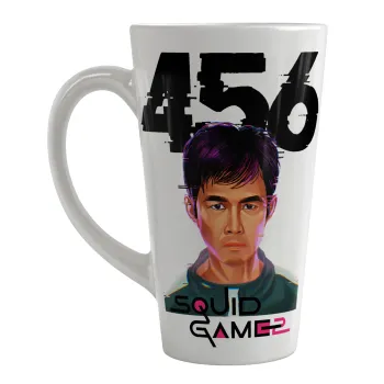 Squid game 456 Gi-Hun, Κούπα κωνική Latte Μεγάλη, κεραμική, 450ml