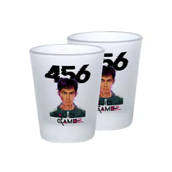 Squid game 456 Gi-Hun, Σφηνοπότηρα γυάλινα 45ml του πάγου (2 τεμάχια)