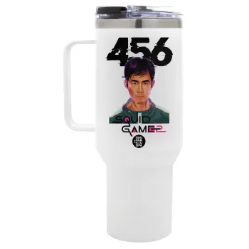 Squid game 456 Gi-Hun, Mega Tumbler με καπάκι, διπλού τοιχώματος (θερμό) 1,2L
