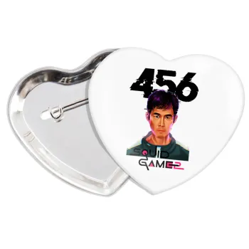 Squid game 456 Gi-Hun, Κονκάρδα παραμάνα καρδιά (57x52mm)