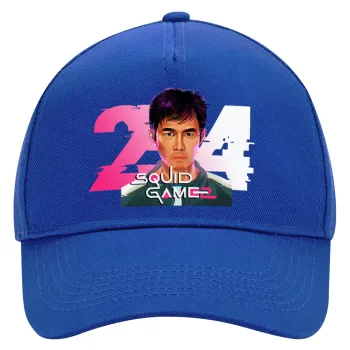 Squid game 456 Gi-Hun, Ultimate Adult Hat BLUE, (100% COTTON DRILL, ADULT, UNISEX, ONE SIZE)