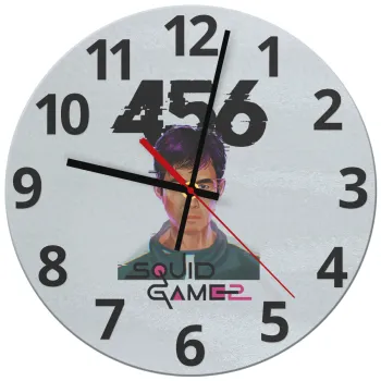 Squid game 456 Gi-Hun, Ρολόι τοίχου γυάλινο (30cm)