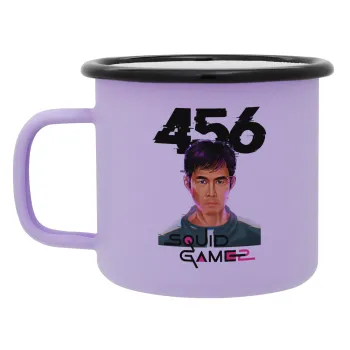 Squid game 456 Gi-Hun, Κούπα Μεταλλική εμαγιέ ΜΑΤ Light Pastel Purple 360ml