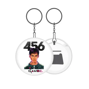 Squid game 456 Gi-Hun, Μπρελόκ μεταλλικό 5cm με ανοιχτήρι