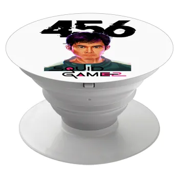 Squid game 456 Gi-Hun, Phone Holders Stand  White Hand-held Mobile Phone Holder