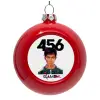 Red Christmas tree ornament bauble 8cm