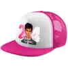 Child's Soft Trucker Hat with Pink/White Mesh (POLYESTER, CHILD, ONE SIZE)
