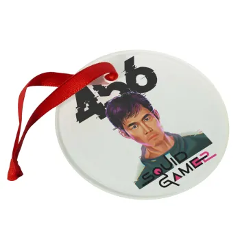 Squid game 456 Gi-Hun, Christmas ornament glass 9cm