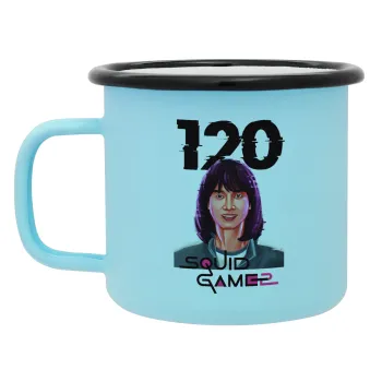 Squid game 120 Cho Hyun-ju, Κούπα Μεταλλική εμαγιέ ΜΑΤ σιέλ 360ml