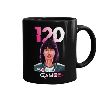 Squid game 120 Cho Hyun-ju, Κούπα Μαύρη, κεραμική, 330ml