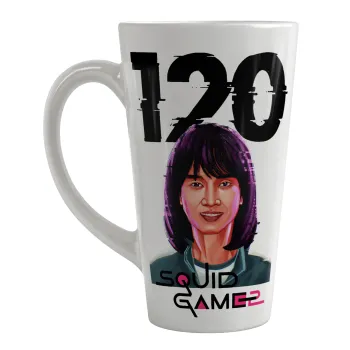 Squid game 120 Cho Hyun-ju, Κούπα κωνική Latte Μεγάλη, κεραμική, 450ml