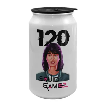 Squid game 120 Cho Hyun-ju, Κούπα ταξιδιού μεταλλική με καπάκι (tin-can) 500ml