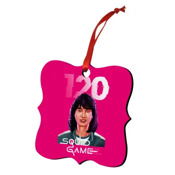 Squid game 120 Cho Hyun-ju, Christmas ornament polygon wooden 7.5cm