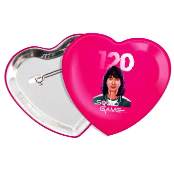 Squid game 120 Cho Hyun-ju, Κονκάρδα παραμάνα καρδιά (57x52mm)