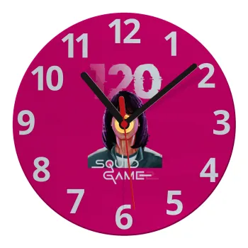 Squid game 120 Cho Hyun-ju, Ρολόι τοίχου γυάλινο (20cm)