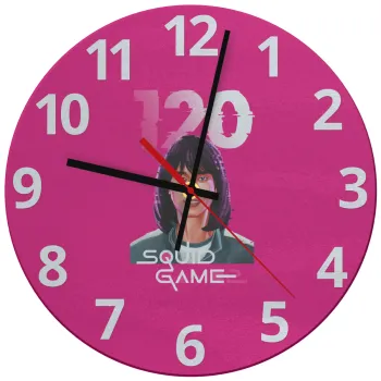 Squid game 120 Cho Hyun-ju, Ρολόι τοίχου γυάλινο (30cm)