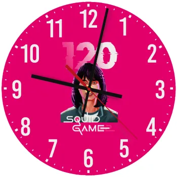 Squid game 120 Cho Hyun-ju, Ρολόι τοίχου ξύλινο (30cm)