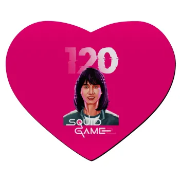 Squid game 120 Cho Hyun-ju, Mousepad heart 23x20cm