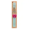 Easter Set, wooden keychain & aromatic flat Easter candle (30cm) (TURQUOISE)