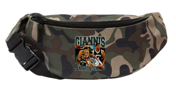 Giannis Antetokounmpo — Unisex waist bag (banana) in Jungle camouflage color with 2 pockets