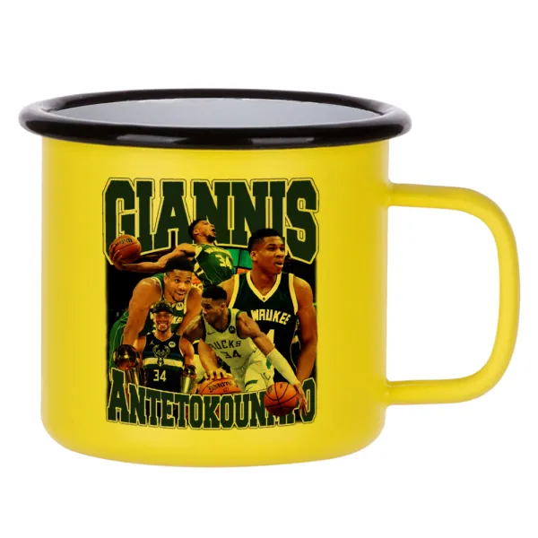 Giannis Antetokounmpo — Κούπα Μεταλλική εμαγιέ ΜΑΤ Κίτρινη 360ml