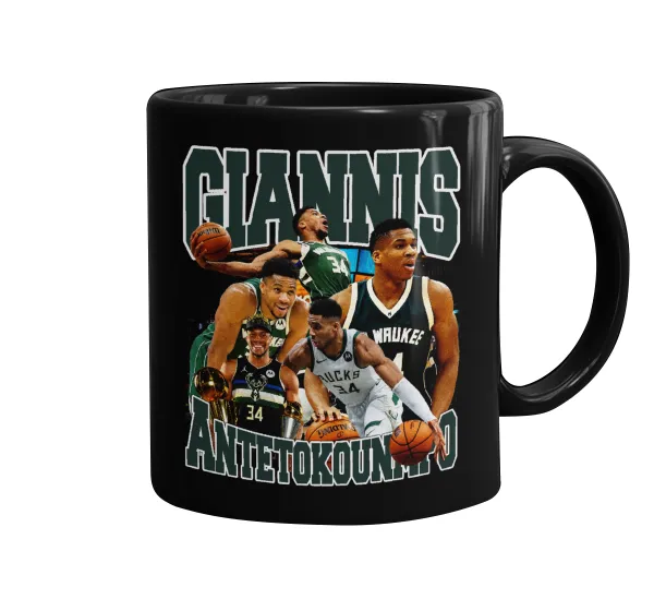 Giannis Antetokounmpo — Κούπα Μαύρη, κεραμική, 330ml