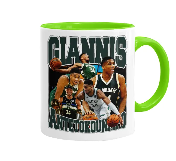 Giannis Antetokounmpo — Κούπα χρωματιστή βεραμάν, κεραμική, 330ml