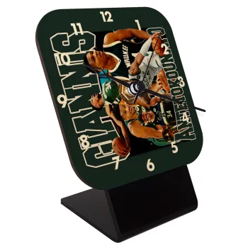 Giannis Antetokounmpo, Quartz Table clock in natural wood (10cm)