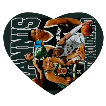 Giannis Antetokounmpo, Mousepad καρδιά 23x20cm