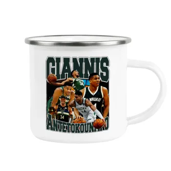Giannis Antetokounmpo, Metallic enamel cup white 360ml
