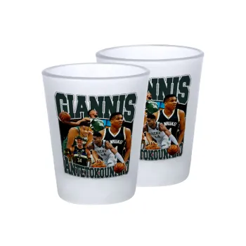 Giannis Antetokounmpo, Σφηνοπότηρα γυάλινα 45ml του πάγου (2 τεμάχια)