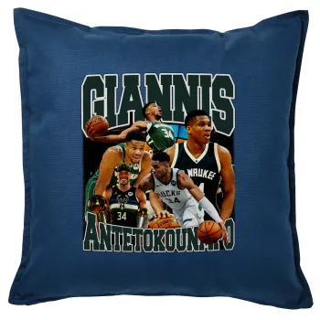 Giannis Antetokounmpo, Sofa cushion Blue 50x50cm includes filling