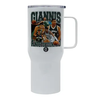 Giannis Antetokounmpo, Mega Stainless steel Tumbler with lid, double wall 750L
