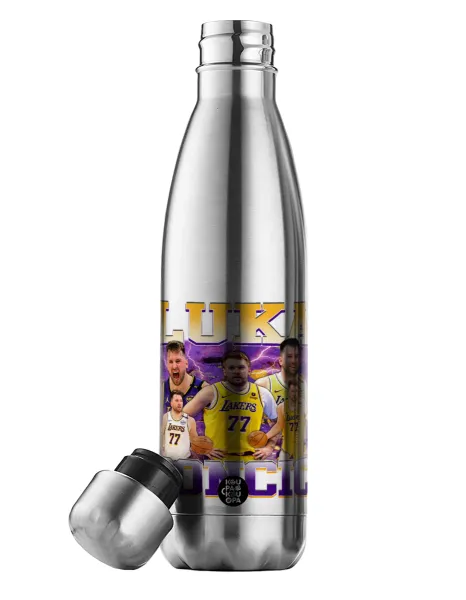 Luka Doncic Basketball — Μεταλλικό παγούρι θερμός Inox (Stainless steel), διπλού τοιχώματος, 500ml
