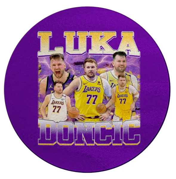 Luka Doncic Basketball — Επιφάνεια κοπής γυάλινη στρογγυλή (30cm)