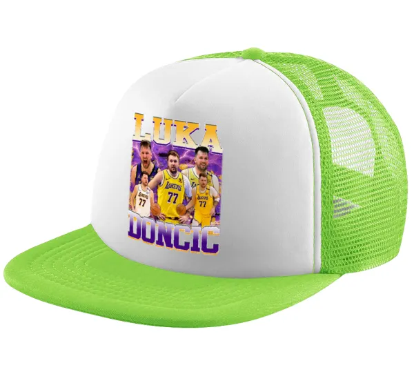 Luka Doncic Basketball — Καπέλο παιδικό Soft Trucker με Δίχτυ ΠΡΑΣΙΝΟ/ΛΕΥΚΟ (POLYESTER, ΠΑΙΔΙΚΟ, ONE SIZE)