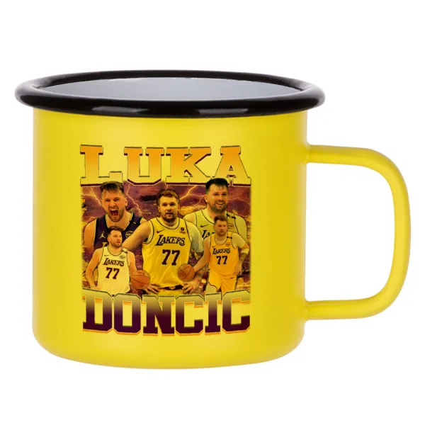 Luka Doncic Basketball — Κούπα Μεταλλική εμαγιέ ΜΑΤ Κίτρινη 360ml