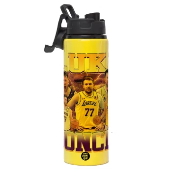 Luka Doncic Basketball , Metallic water bottle with safety lid, 850ml aluminum