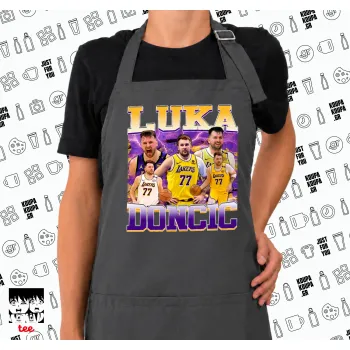 Luka Doncic Basketball , Ποδιά μακριά Σεφ ολόσωμη με τσέπες GREY (ΕΝΗΛΙΚΩΝ)