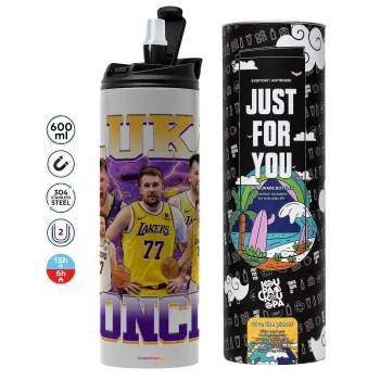 Luka Doncic Basketball , Tumbler stainless steel GREY 600ml