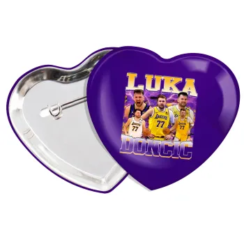 Luka Doncic Basketball , Κονκάρδα παραμάνα καρδιά (57x52mm)