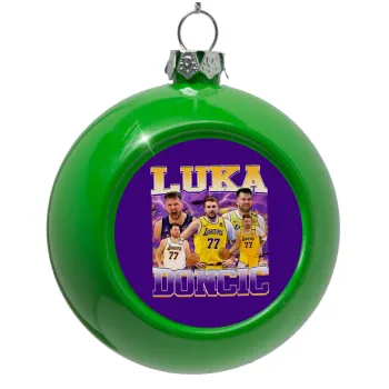 Luka Doncic Basketball , Green Christmas tree ornament bauble 8cm