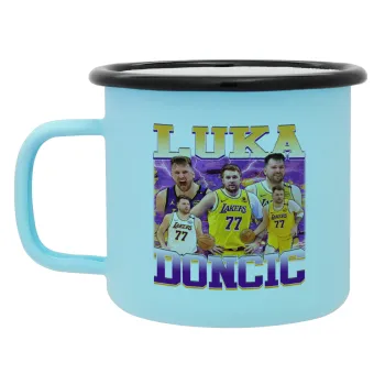 Luka Doncic Basketball , Κούπα Μεταλλική εμαγιέ ΜΑΤ σιέλ 360ml