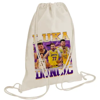 Luka Doncic Basketball , Τσάντα πλάτης πουγκί GYMBAG natural (28x40cm)