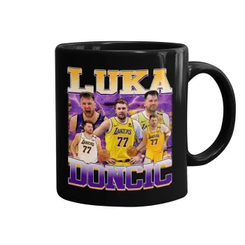 Luka Doncic Basketball , Κούπα Μαύρη, κεραμική, 330ml