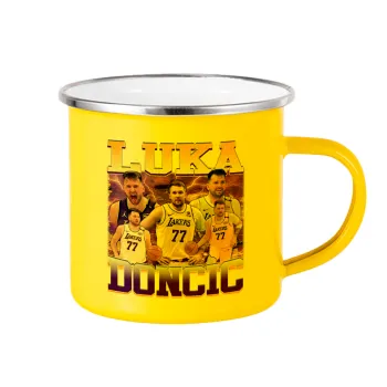 Luka Doncic Basketball , Κούπα Μεταλλική εμαγιέ Κίτρινη 360ml