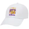 Adult Baseball Cap White 5-panel (POLYESTER, ADULT, UNISEX, ONE SIZE)