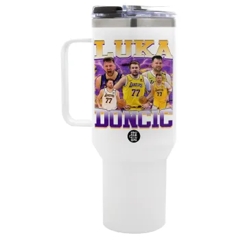 Luka Doncic Basketball , Mega Stainless steel Tumbler with lid, double wall 1,2L