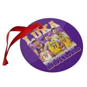 Luka Doncic Basketball , Στολίδι Χριστουγεννιάτικο στολίδι γυάλινο 9cm